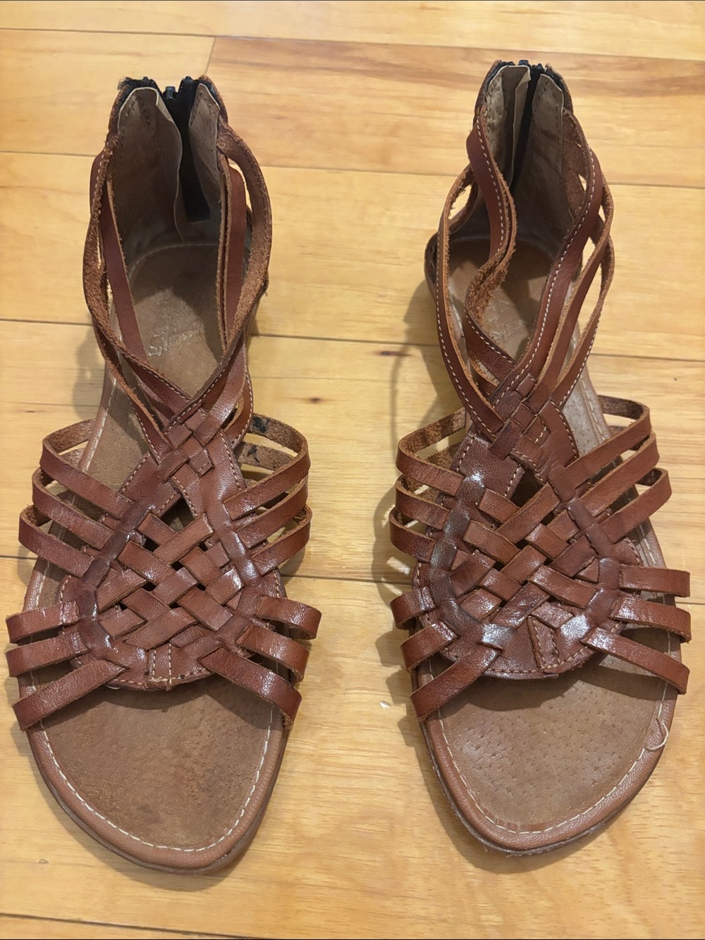Maya Woven Leather Strappy Sandals